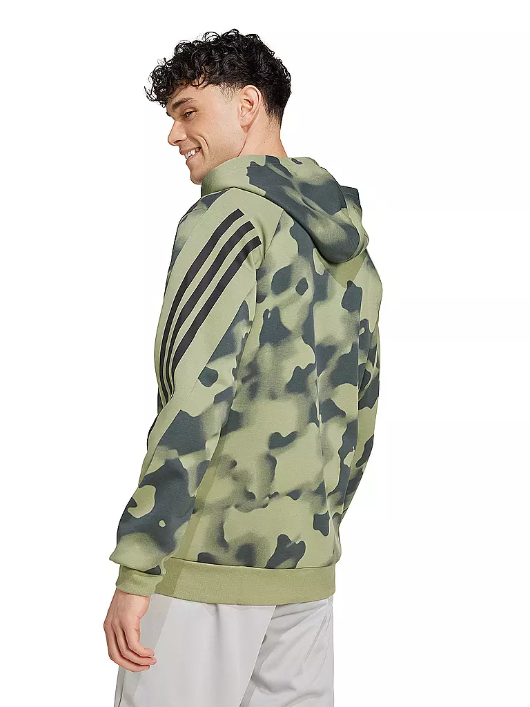 ADIDAS | Herren Kapuzenjacke Future Icons 3-Streifen Allover Print  | olive