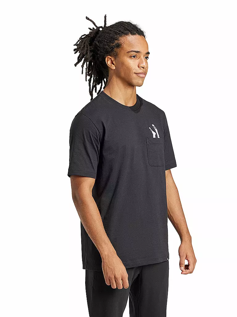 ADIDAS | Herren T-Shirt Slide | schwarz