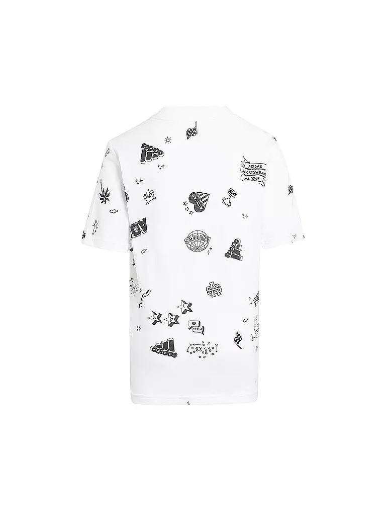 ADIDAS | Jungen T-Shirt Brand Love Allover Print | weiss