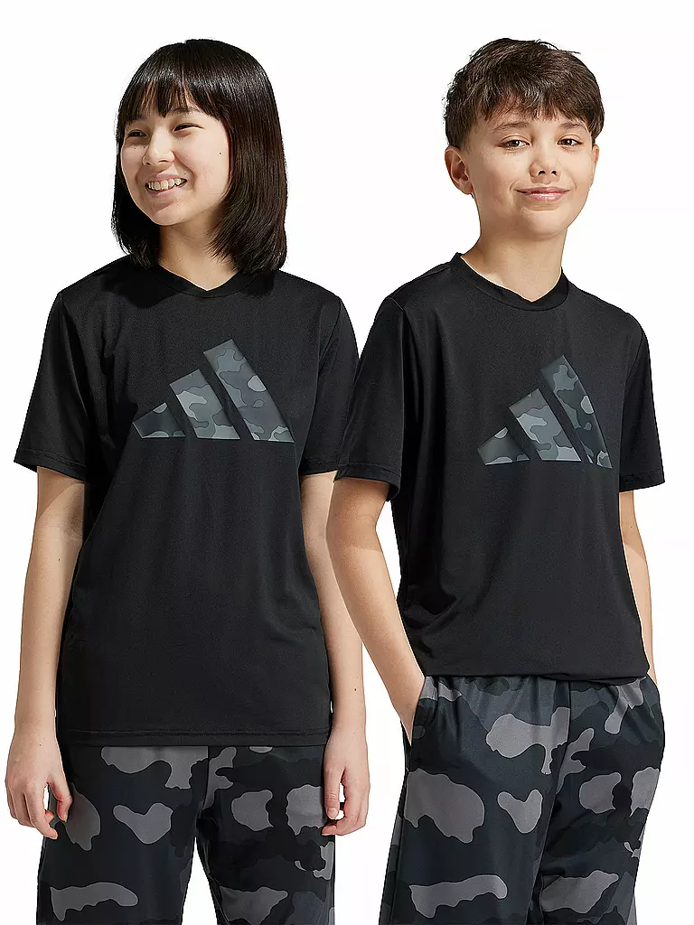 ADIDAS | Kinder Fitnessshirt Train Essentials Seasonal Print | schwarz