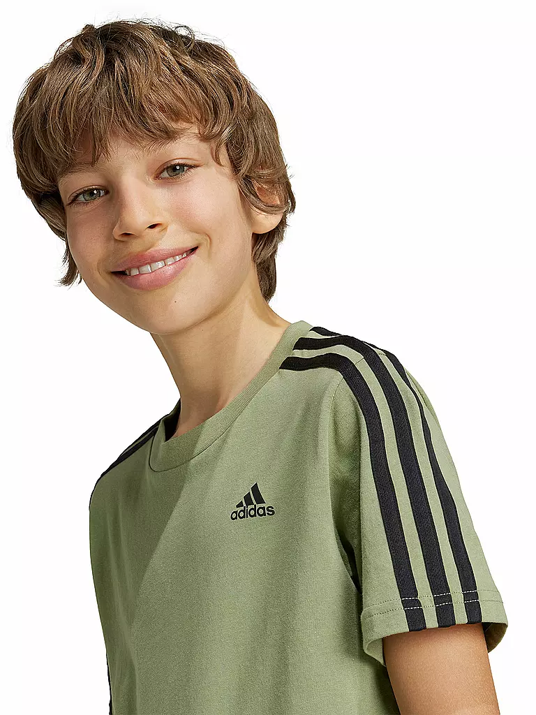 ADIDAS | Kinder T-Shirt Essentials 3-Streifen | olive