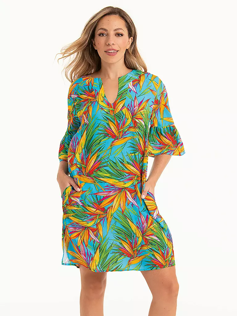 ANITA | Damen Kleid Candy Tropics | türkis