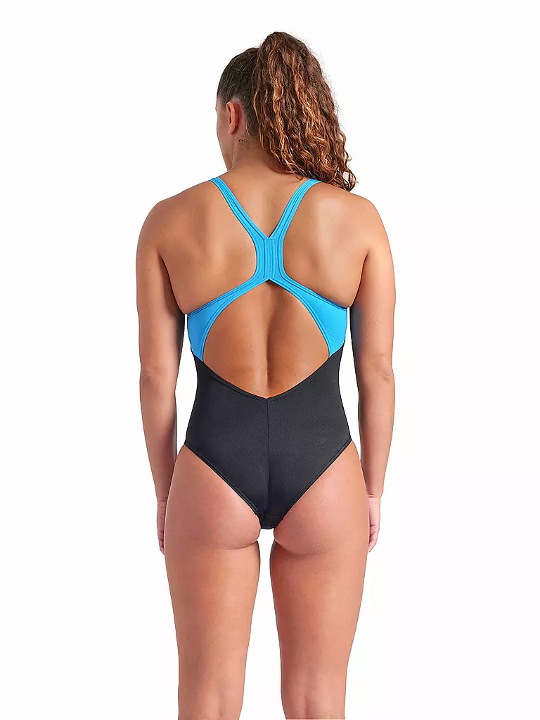 ARENA | Damen Badeanzug Ripples V-Back | schwarz