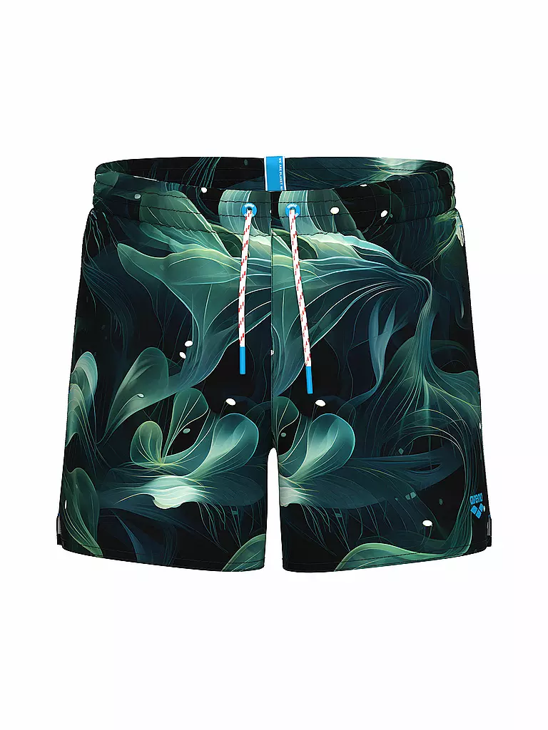 ARENA | Herren Badeshort Water Print Allover Multiprints | dunkelgrün