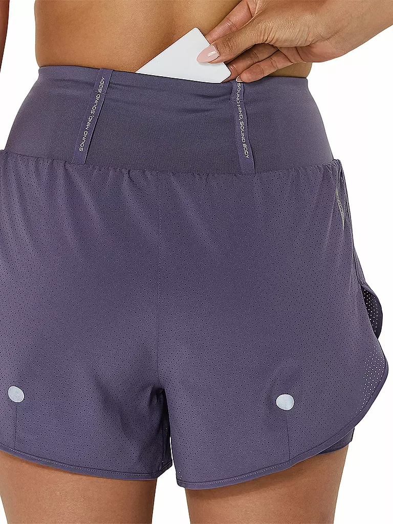 ASICS | Damen 2in1 Laufshort Road 3.5IN | lila