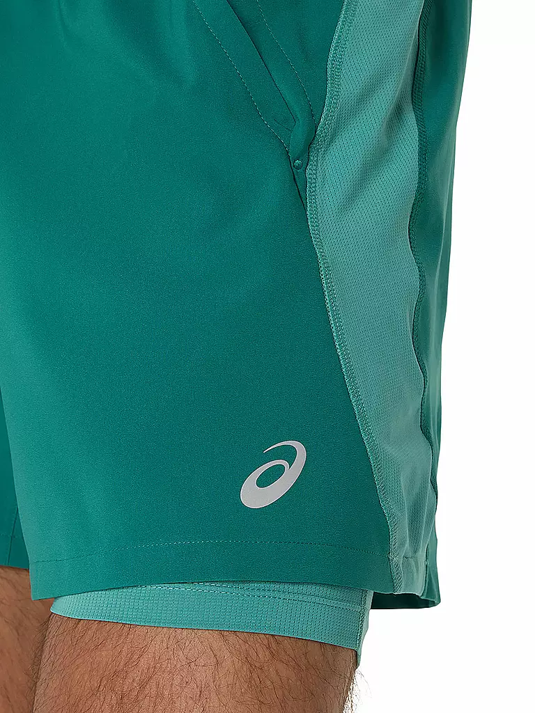 ASICS | Herren Laufshort Road 2in1 5in | petrol