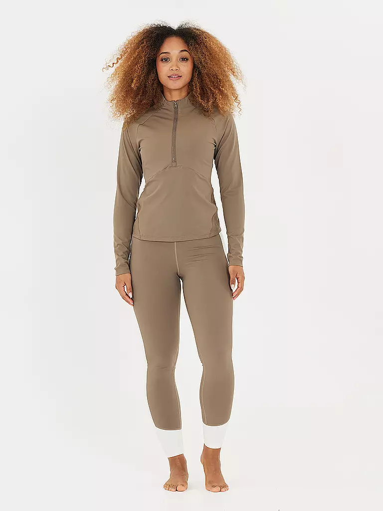 ATHLECIA | Damen Fitness Zipshirt Midory | braun