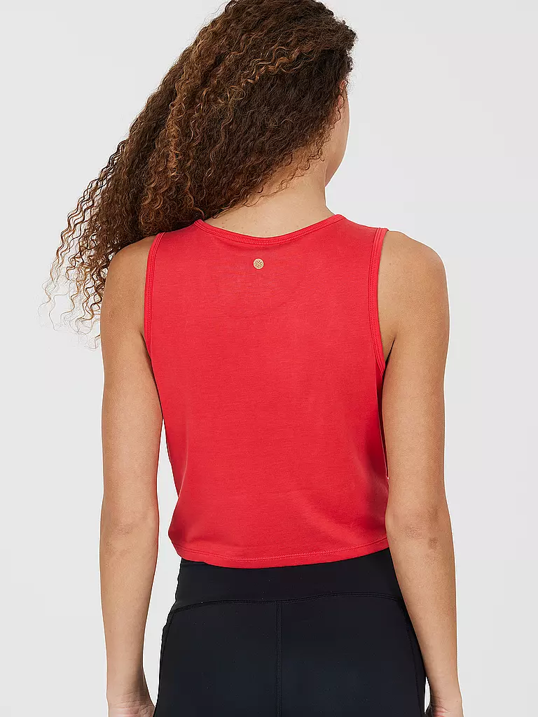 ATHLECIA | Damen Fitnesstank Diamy Crop | rot