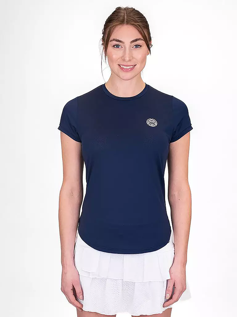 BIDI BADU | Damen Tennisshirt Crew | dunkelblau