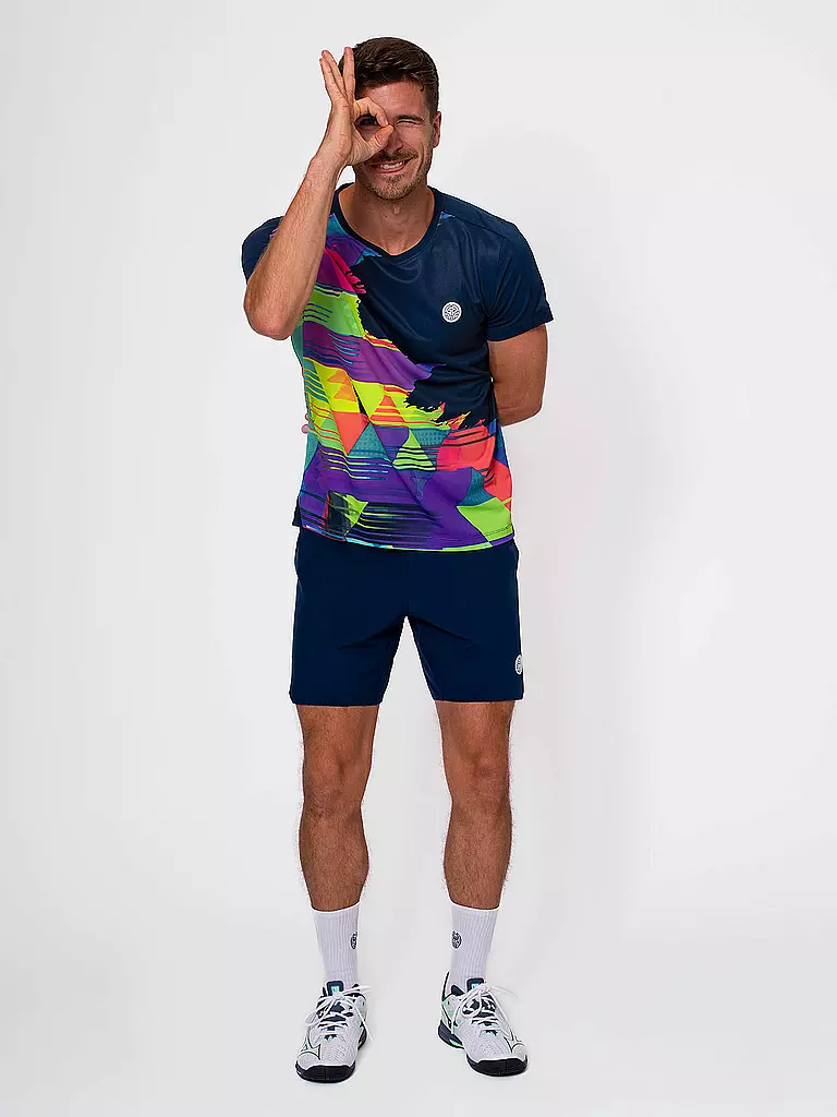 BIDI BADU | Herren Tennisshirt Kaleido | dunkelblau