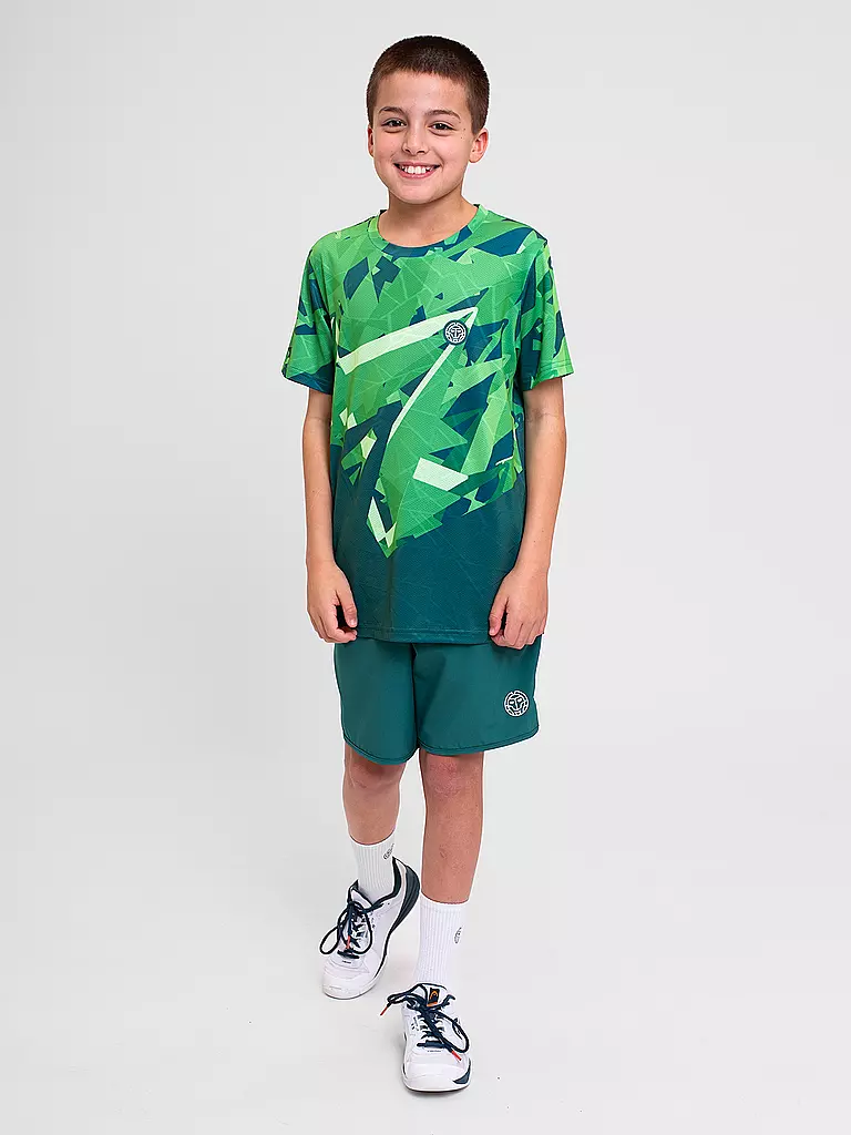 BIDI BADU | Jungen Tennisshirt Spike | dunkelgrün