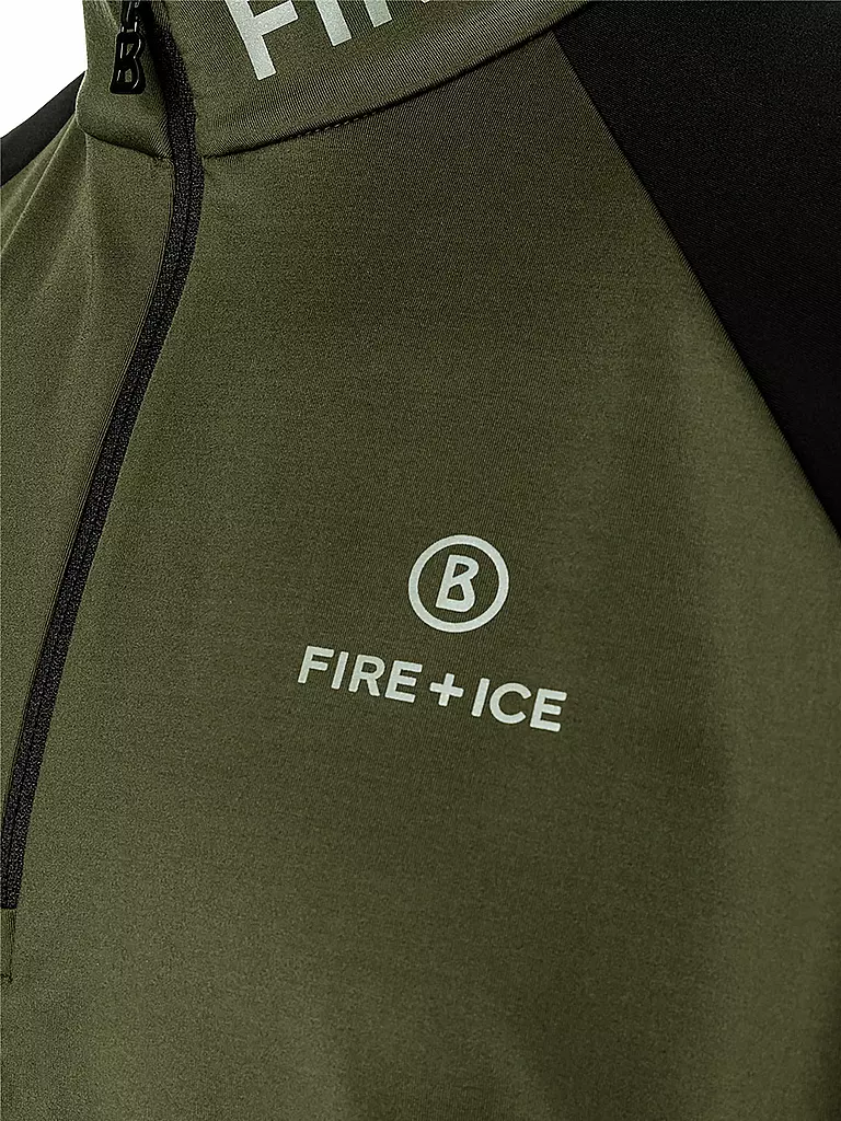 BOGNER FIRE+ICE | Herren Ski Unterzieh Zipshirt Berkan | olive