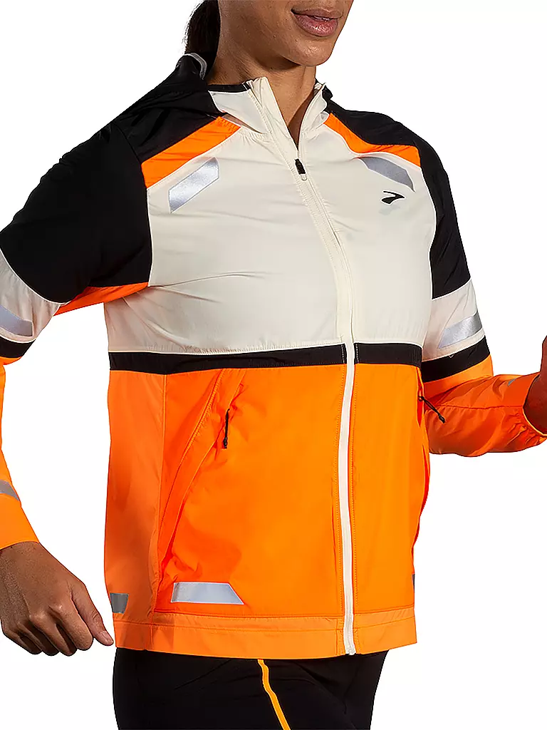 BROOKS | Damen Laufjacke Run Visible 2.0 | orange