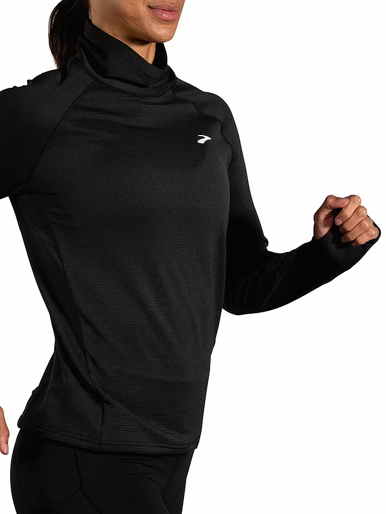 BROOKS | Damen Laufshirt Notch Thermal Longsleeve 2.0 | schwarz