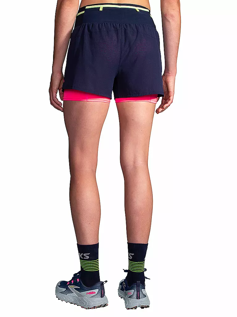 BROOKS | Damen Laufshort High Point 2in1 | schwarz