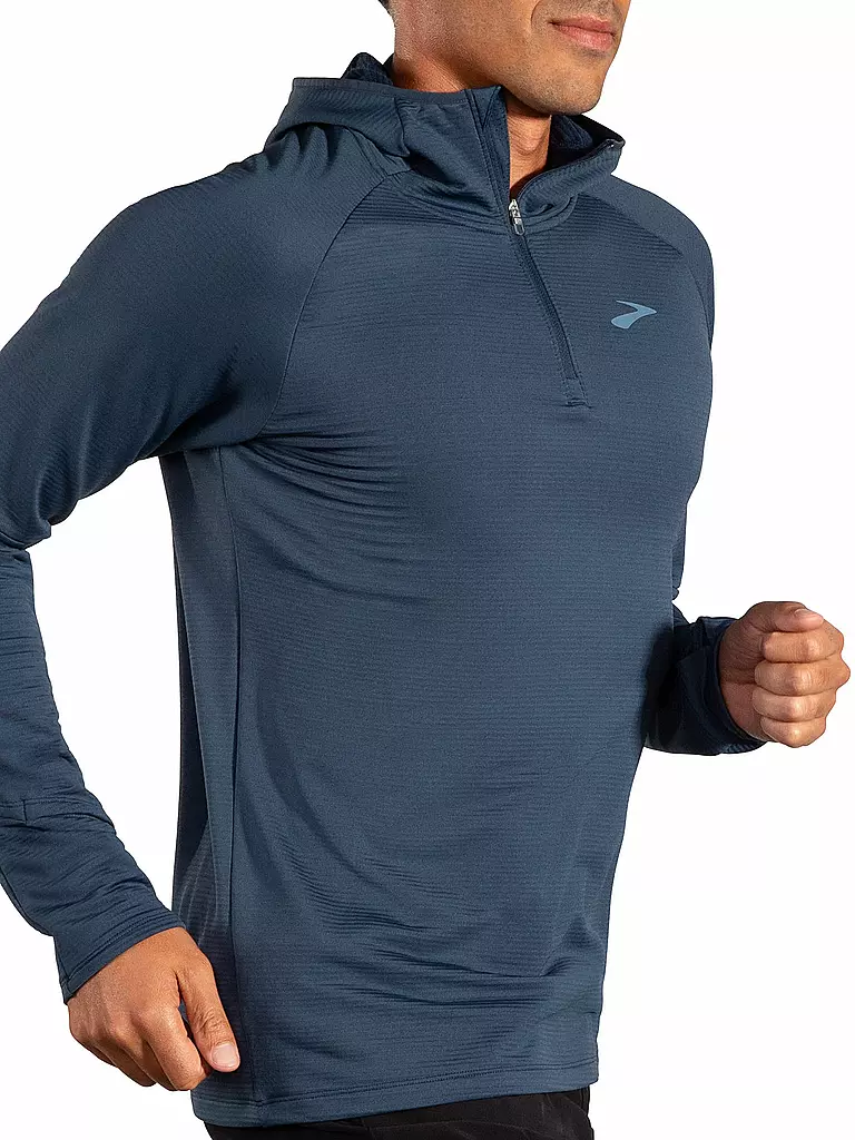 BROOKS | Herren Laufhoodie Notch Thermal Hoodie 2.0 | dunkelblau