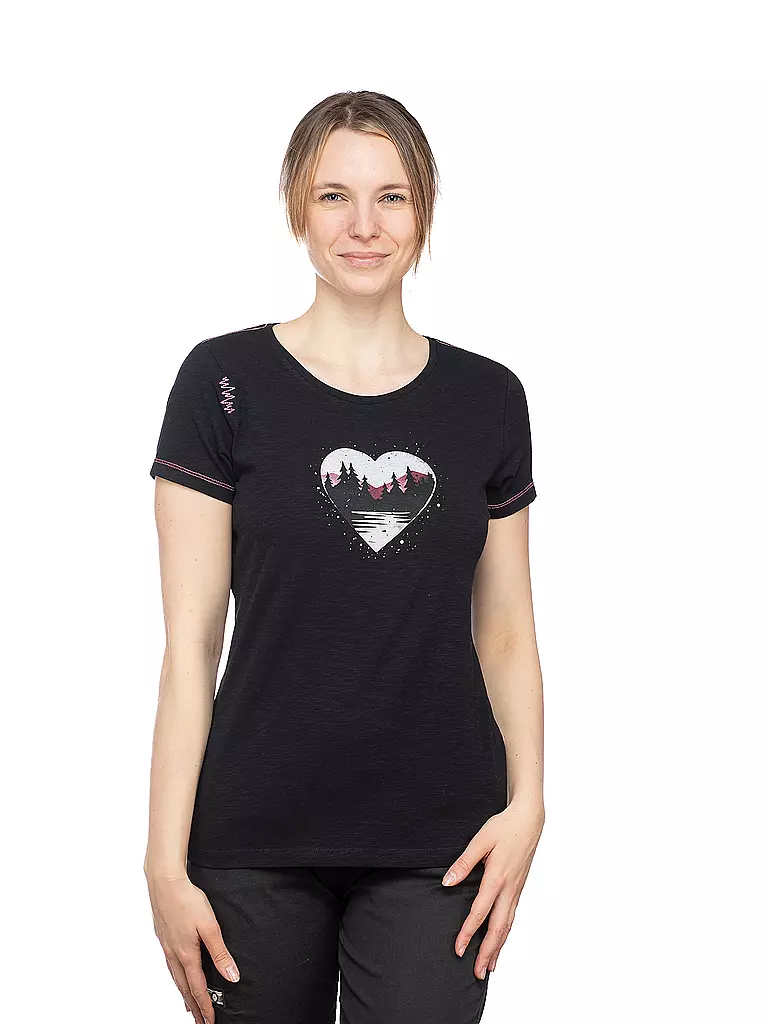 CHILLAZ |  Damen Klettershirt Gandia Mountain Heart | schwarz