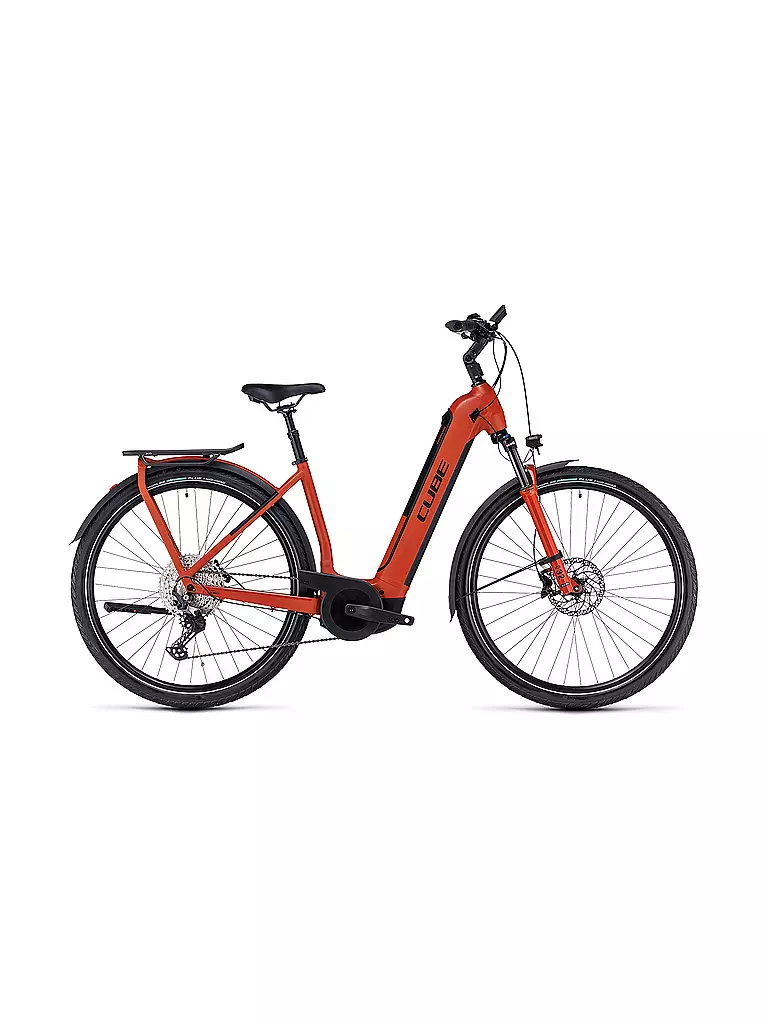 CUBE | Damen E-Trekkingbike 28" Kathmandu Hybrid EXC 750 | rot