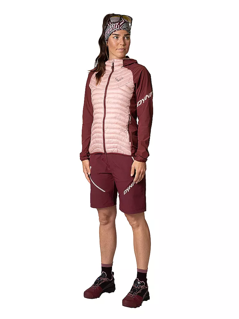 DYNAFIT | Damen Iso Hybridjacke Transalper Hoodie | dunkelrot