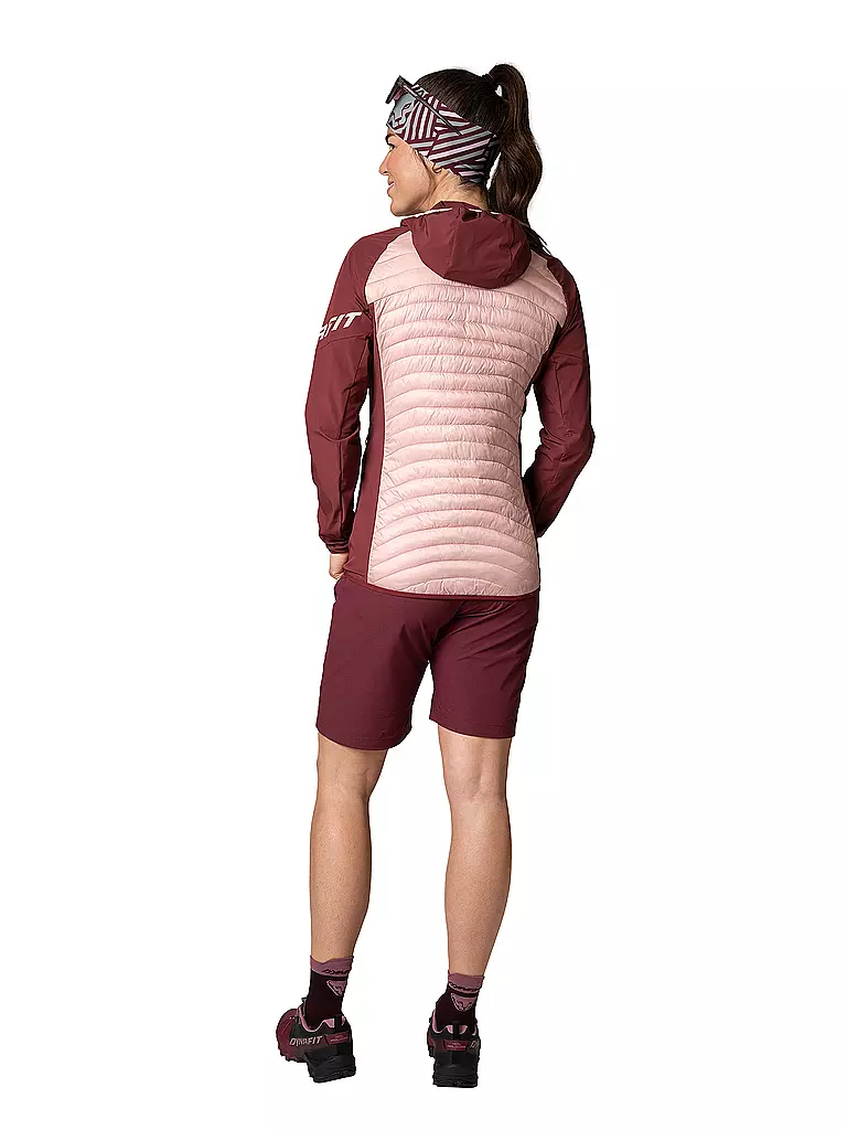 DYNAFIT | Damen Iso Hybridjacke Transalper Hoodie | dunkelrot