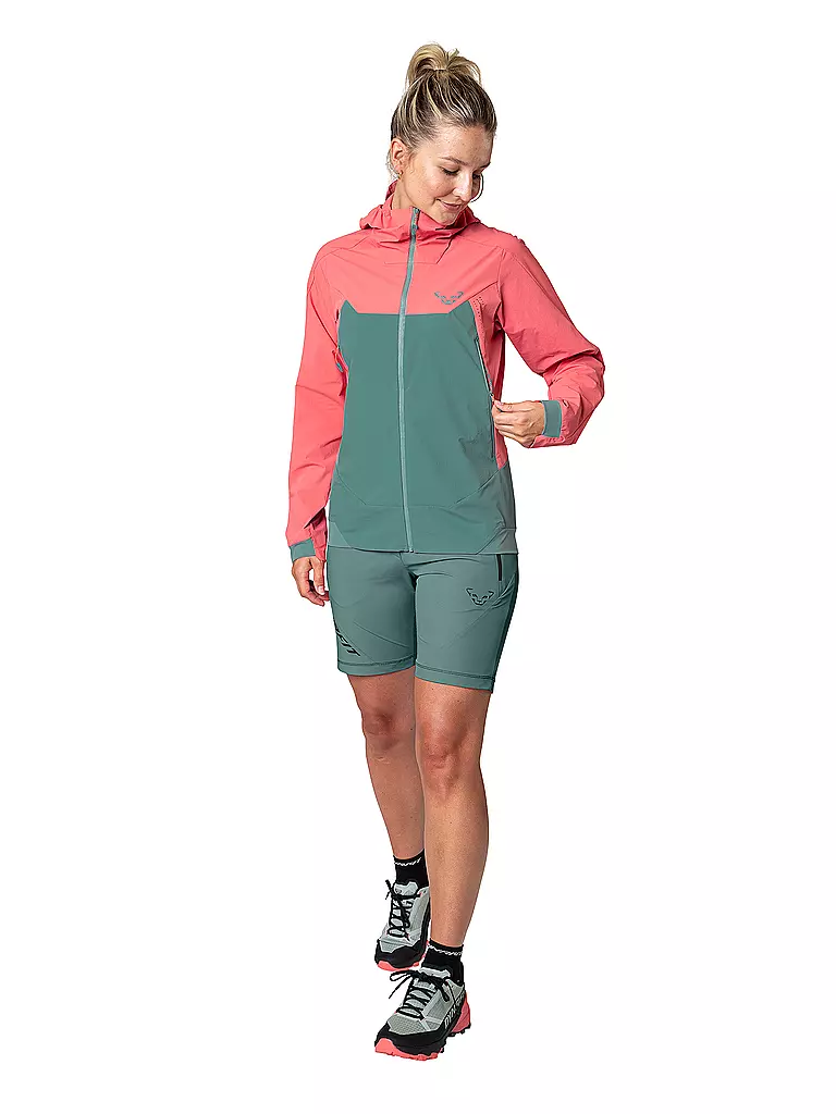 DYNAFIT | Damen Softshelljacke Transalper DST Hoodie | koralle