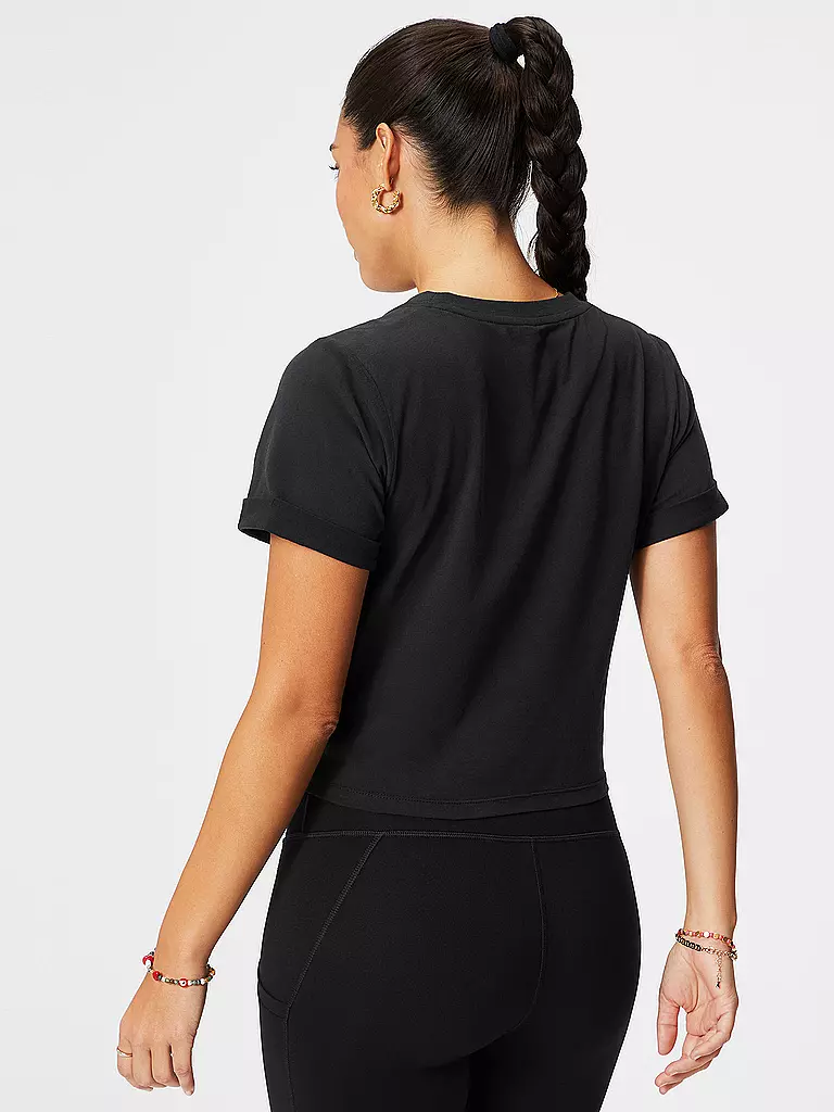 FABLETICS | Damen Fitnessshirt Twist Cooton Front | schwarz