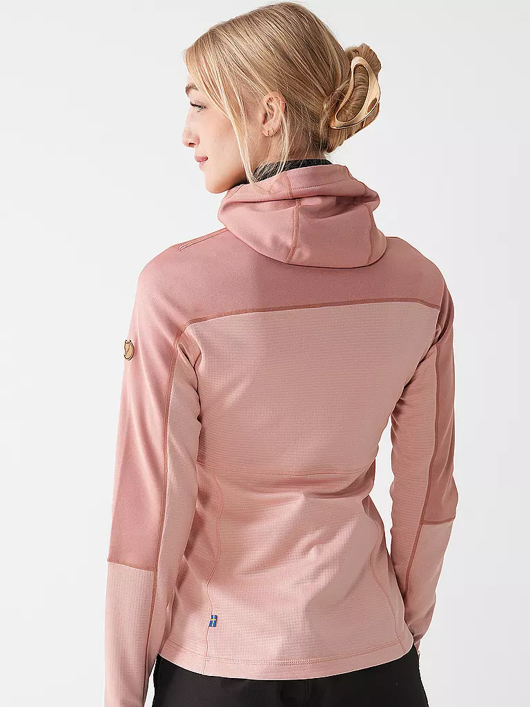 FJÄLLRÄVEN | Damen Fleecejacke Abisko Trail Hoodie | rosa