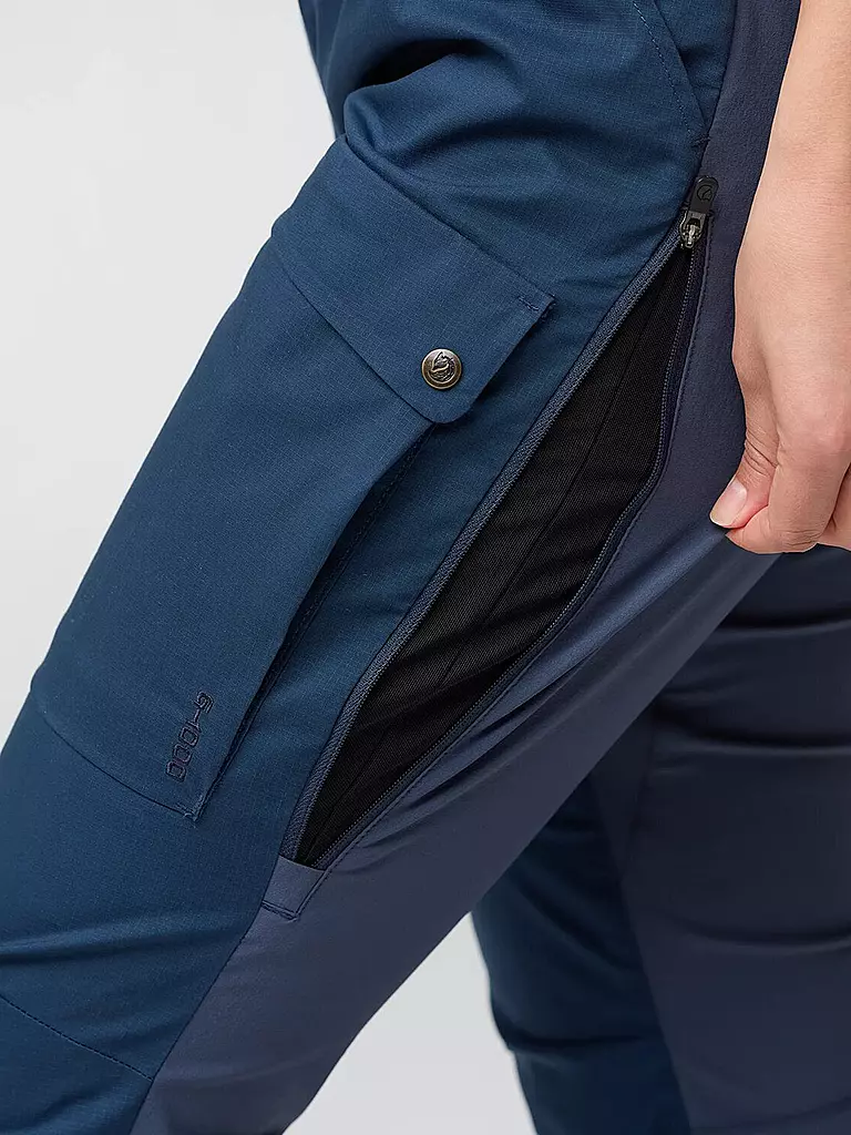 FJÄLLRÄVEN | Damen Wanderhose Abisko Hybrid G1000 | dunkelblau