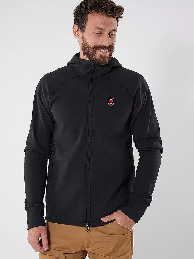 FJÄLLRÄVEN | Herren Fleecejacke Expeditone Hoodie | schwarz