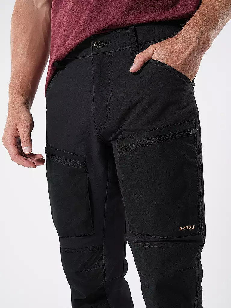 FJÄLLRÄVEN | Herren Softshellhose KEB Agile Winter | schwarz