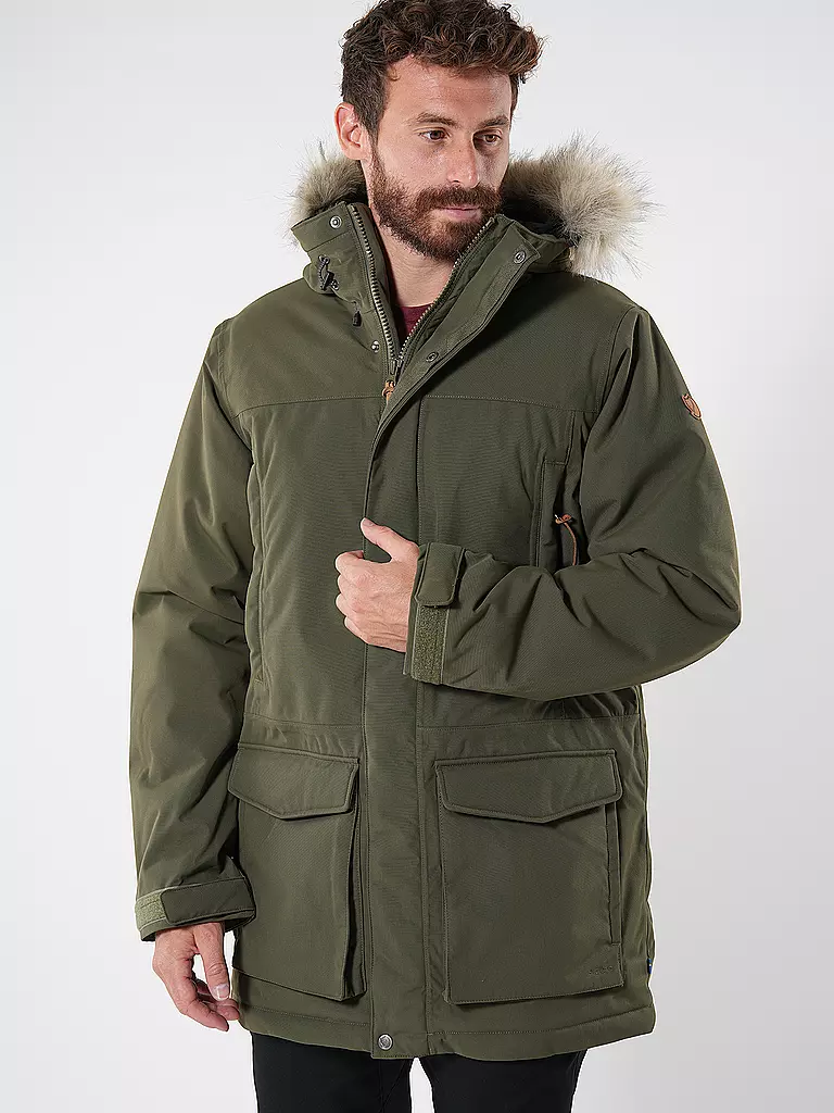 FJÄLLRÄVEN | Herren Winterparka Nuuk Lite Hoodie | dunkelblau