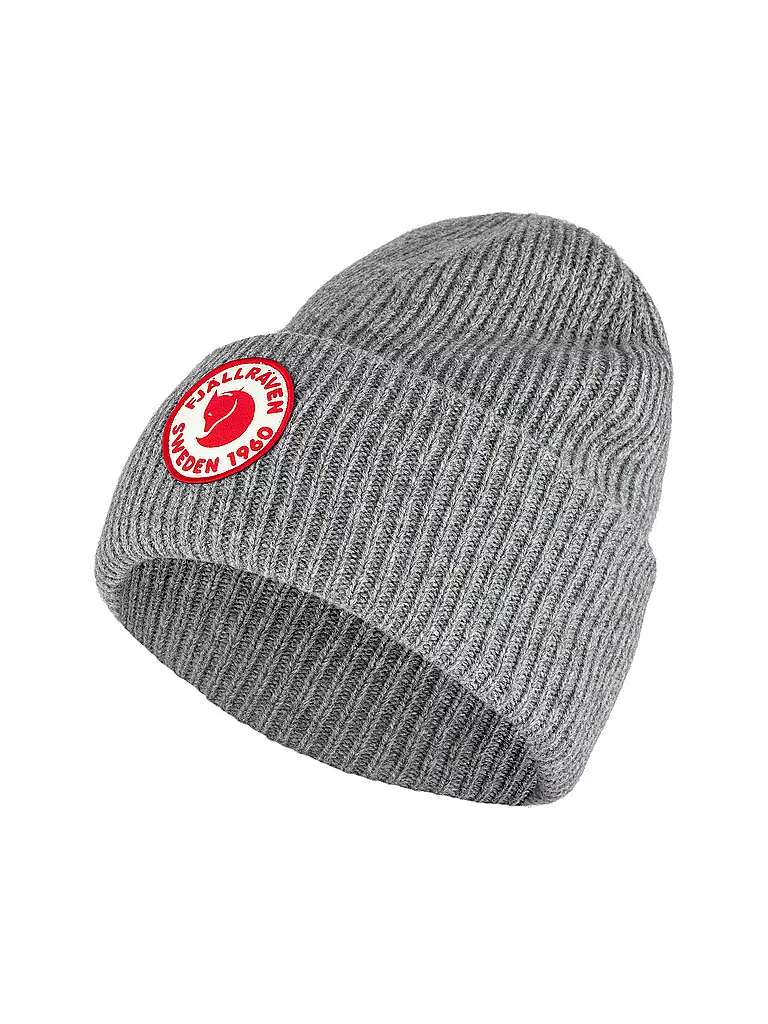 FJÄLLRÄVEN | Mütze 1960 Logo Merino | hellgrau