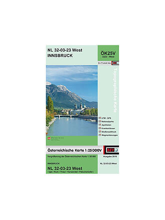 FREYTAG & BERNDT | BEV-Karte 2223-West, Innsbruck 1:25.000