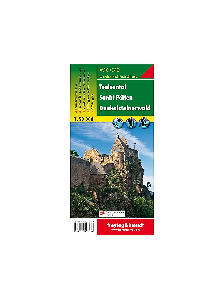 FREYTAG & BERNDT | Wanderkarte Traisental, Wander-, Rad- und Freizeitkarte Maßstab: 1:50.000 | keine Farbe