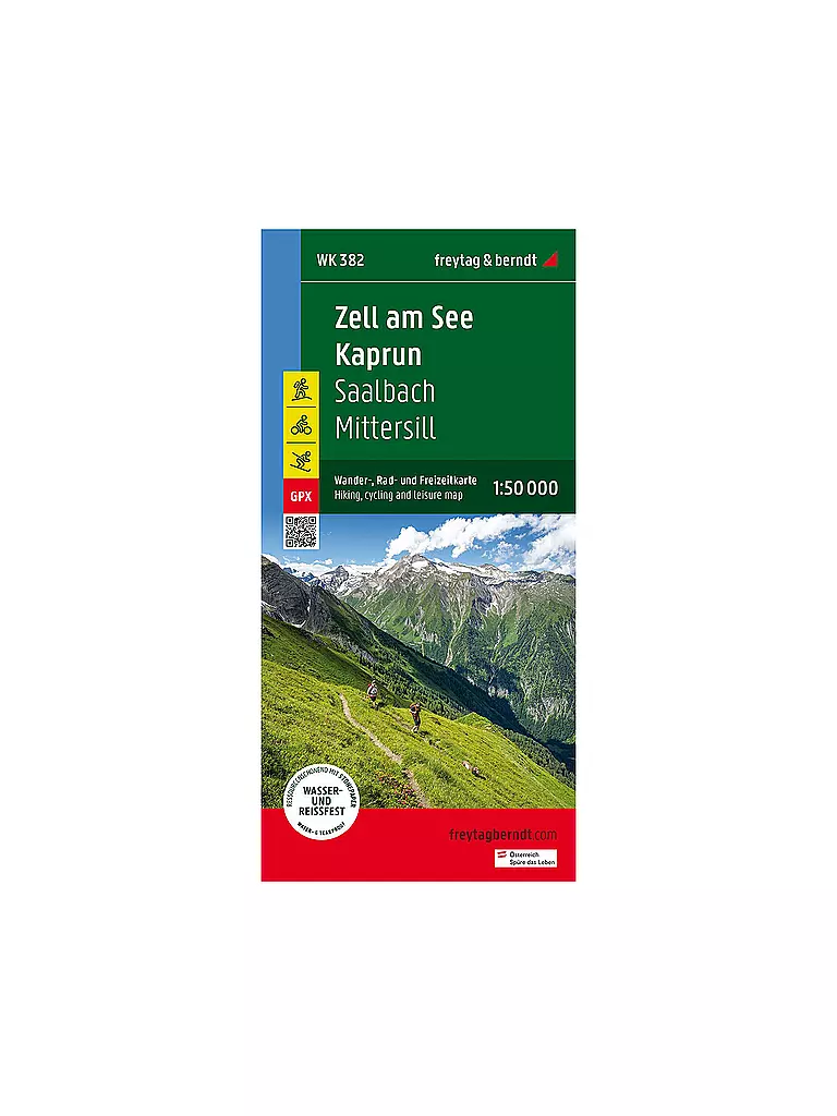 FREYTAG & BERNDT | Wanderkarte WK 382 Zell am See - Kaprun - Saalbach, 1:50.000 | keine Farbe