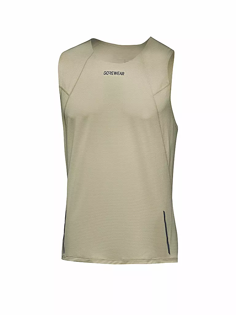 GOREWEAR | Herren Laufsinglet Contest 2.0 | beige