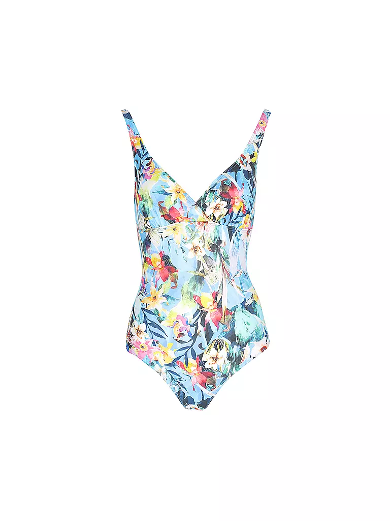 HOT STUFF | Damen Badeanzug V-Neck Multi Flower | bunt