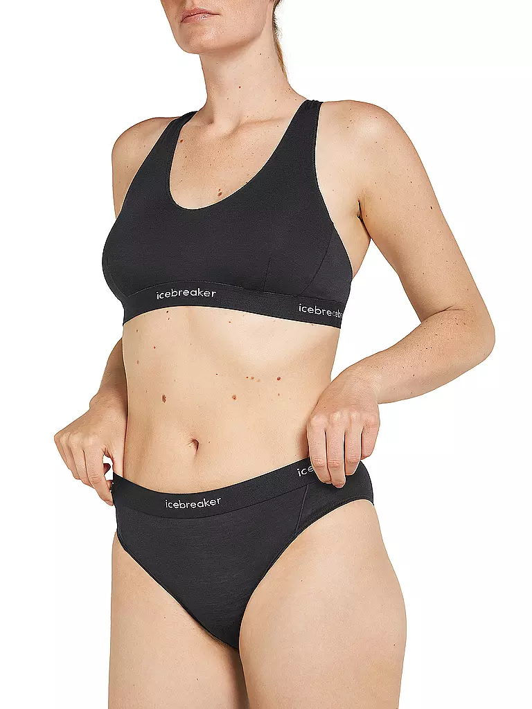 ICEBREAKER | Damen Unterzieh Hipster Sprite Cool-Lite | schwarz