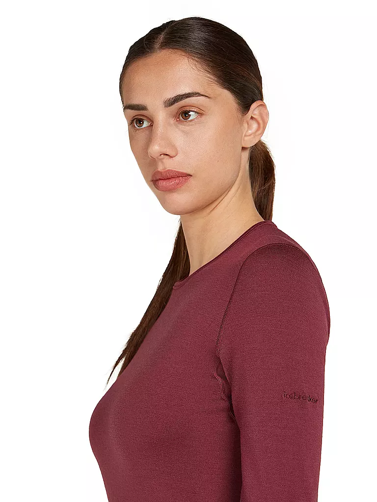 ICEBREAKER | Damen Unterzieh Shirt Tech 260 | dunkelrot