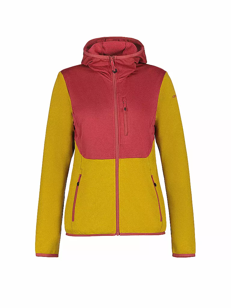 ICEPEAK | Damen Fleecejacke Banks Hoodie | senf