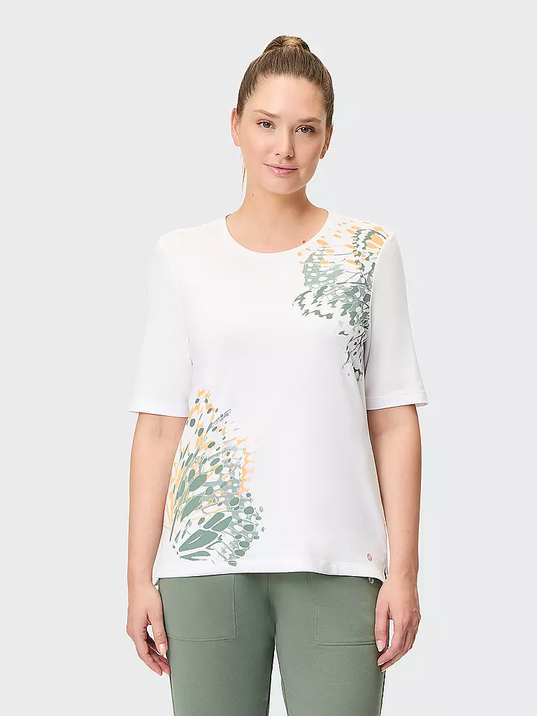 JOY | Damen T-Shirt Madeleine Print | weiss