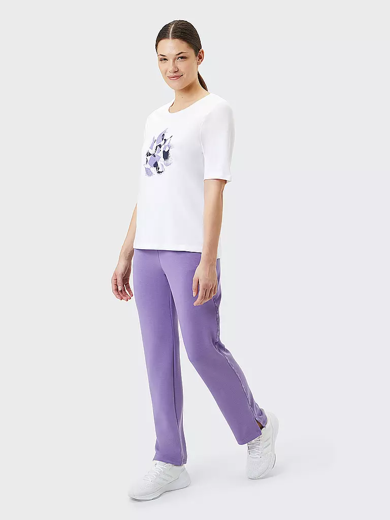 JOY | Damen T-Shirt Melanie Flower Print | weiss