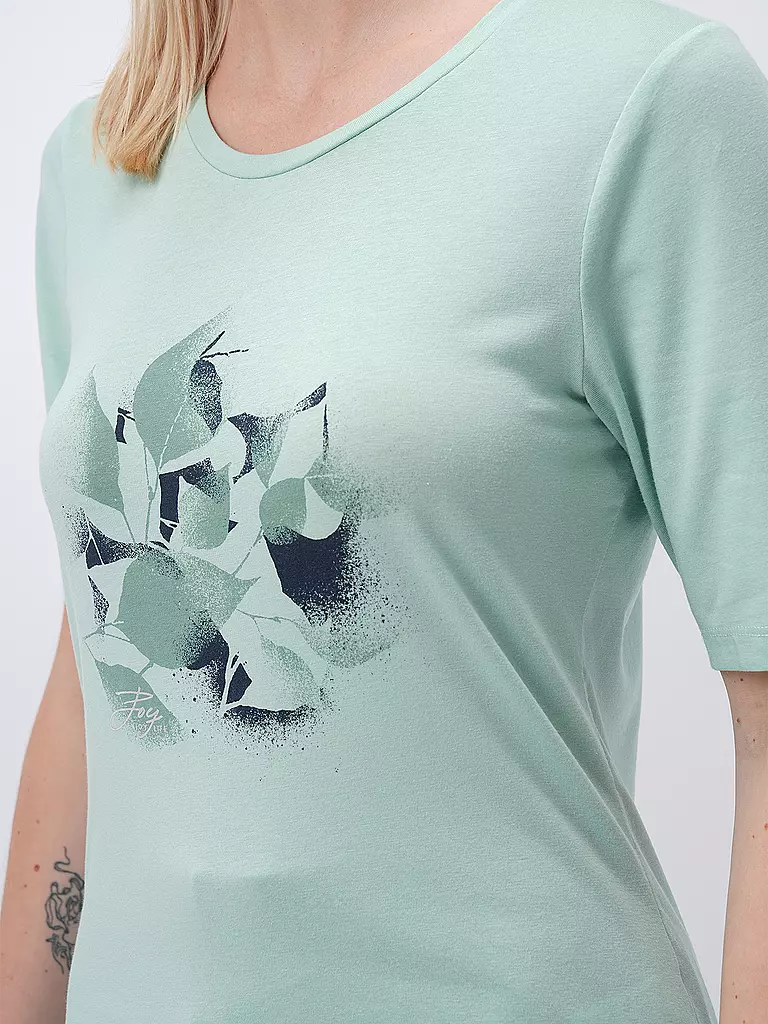 JOY | Damen T-Shirt Melanie Flower Print | mint