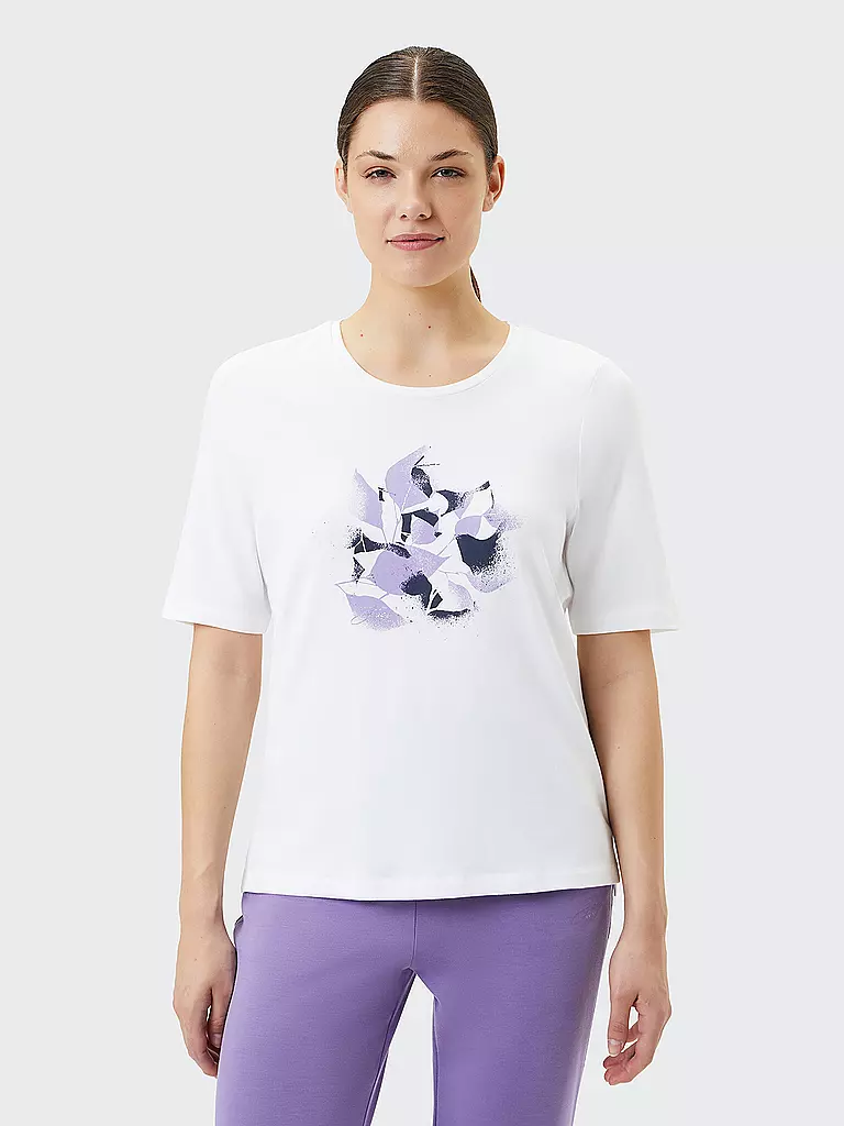 JOY | Damen T-Shirt Melanie Flower Print | weiss