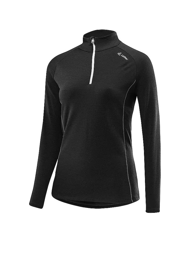 LÖFFLER | Damen Langlaufshirt Midlayer transtex® Merino | schwarz