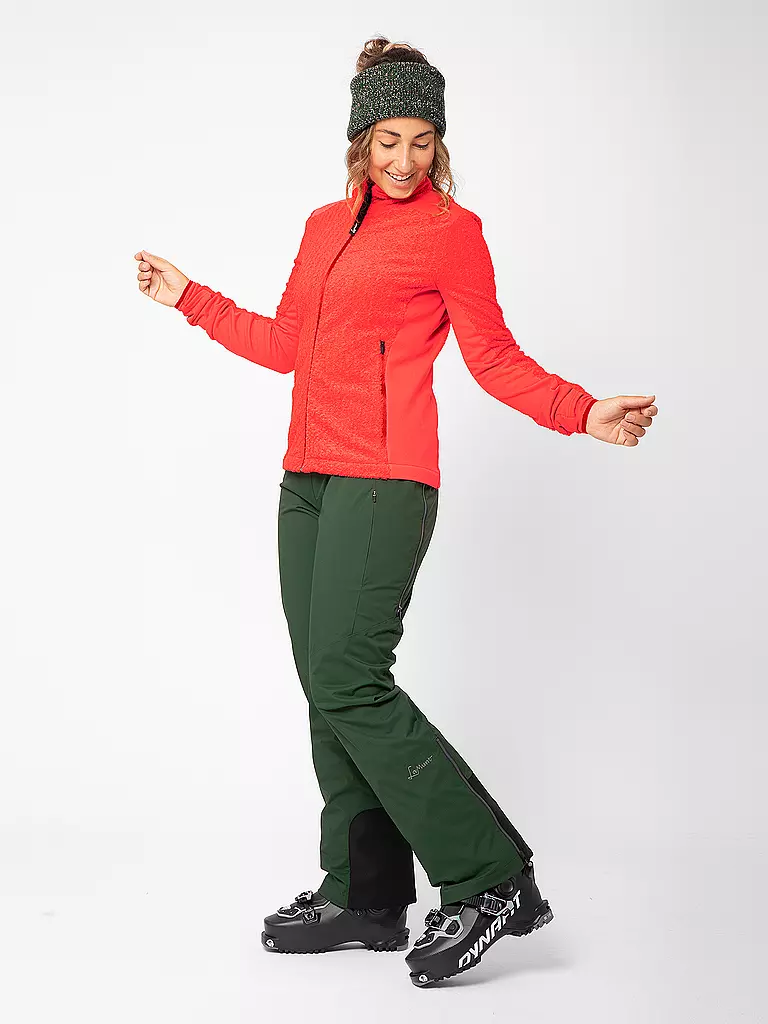 LAMUNT | Damen Funktions Zipshirt Jenny Warm Fleece | rot