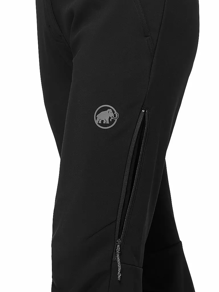 MAMMUT | Damen Softshell Wanderhose Rundbold Winter | schwarz