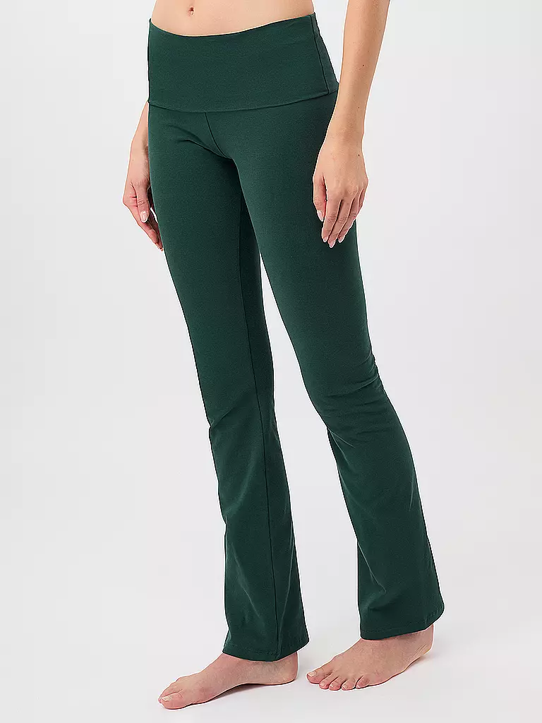 MANDALA | Damen Yoga Hose Classic Rolldown | dunkelgrün