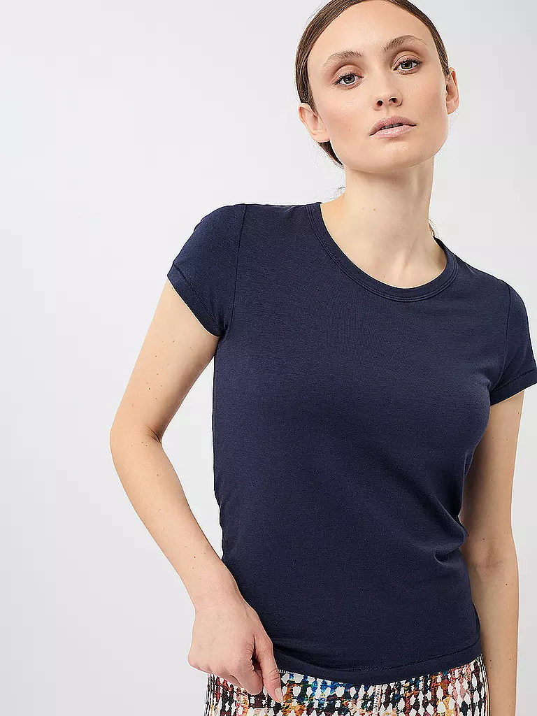 MANDALA | Damen Yogashirt Roundneck | dunkelblau