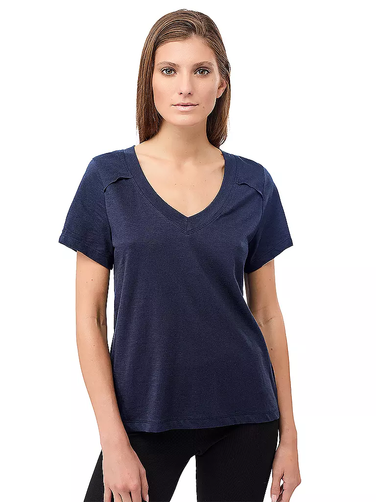 MANDALA | Damen Yogashirt The New V-Neck | dunkelblau